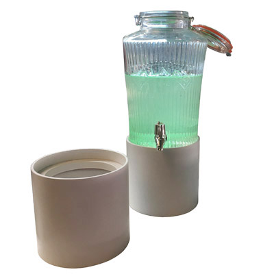 Leuchtpodest f�r Wasserspender LED beleuchted mit Akkubetrieb