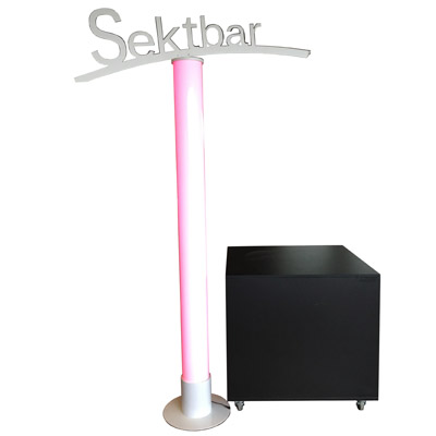 Leuchts�ule Wegweiser Hinweis Bar