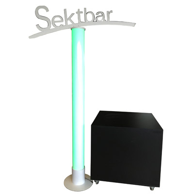 Leuchts�ule Wegweiser Hinweis Bar