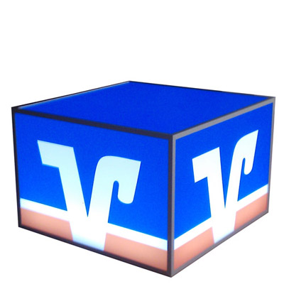 Leuchtw�rfel Volksbank